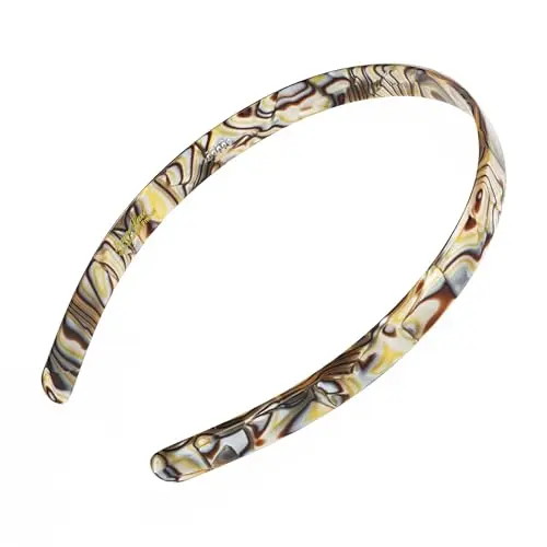France Luxe Brown Headband showing marbled grey design with gentle teeth