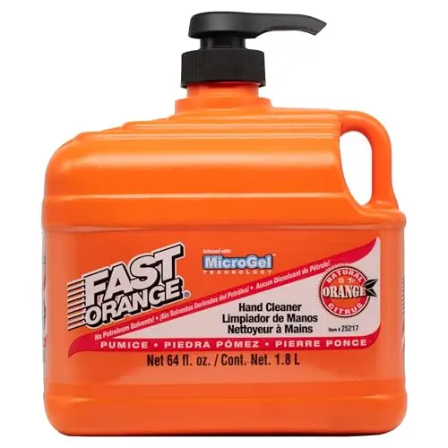 Fast Orange heavy-duty hand cleaner bottle with citrus scent