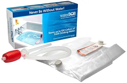 WaterBOB emergency bathtub water storage bladder in a standard tub