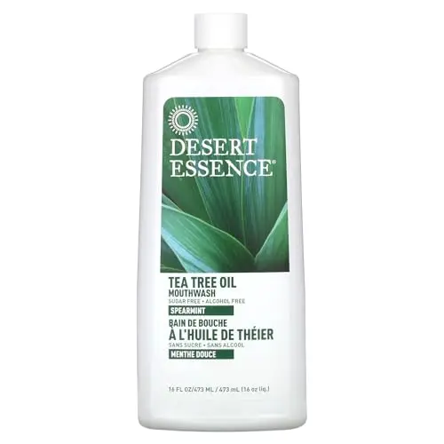 Desert Essence Tea Tree Oil Alcohol Free Mouthwash Spearmint