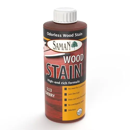 SamaN Interior Water Based Wood Stain bottle in Cherry color