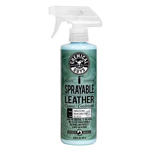Chemical Guys sprayable leather cleaner and conditioner in one bottle