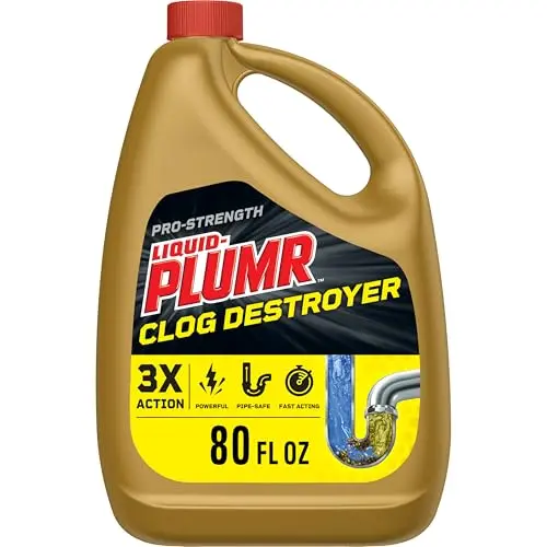 Liquid-Plumr Pro-Strength Clog Destroyer Gel bottle with PipeGuard label