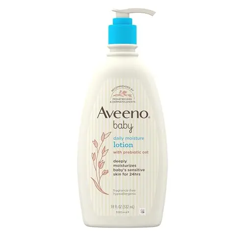 Aveeno Baby Daily Moisture Body Lotion bottle for sensitive skin