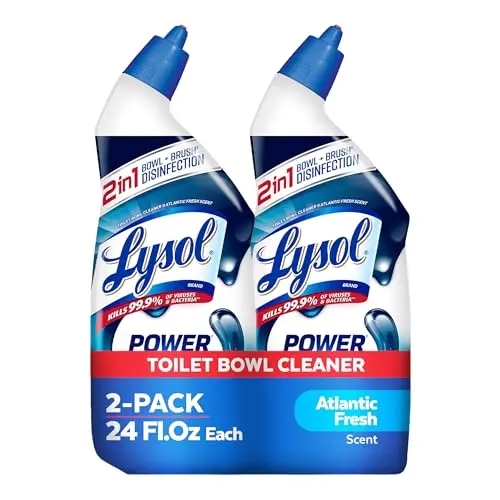 Lysol Max Strength Toilet Bowl Cleaner gel bottle in Atlantic Fresh scent