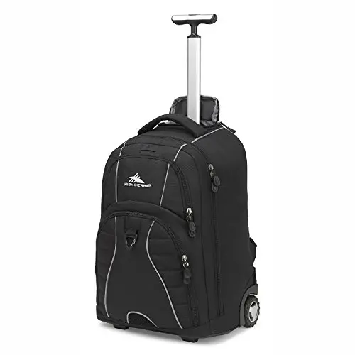 High Sierra Freewheel wheeled backpack with corner guards and reflective strip