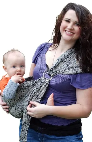 RosyBaby Lite-on-Shoulder Cotton Baby Sling in Vintage Paisley print