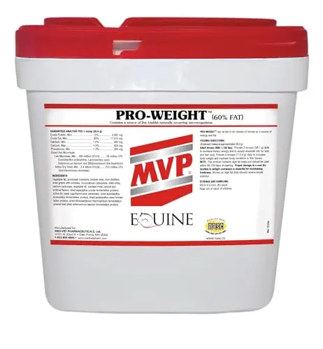 Pro-Weight supplement for healthy weight gain in horses