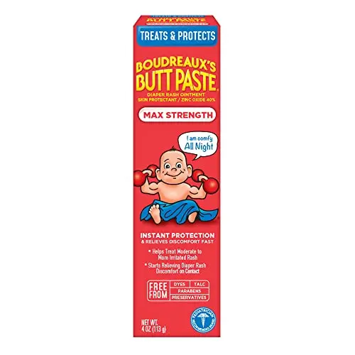 Boudreaux's Butt Paste Maximum Strength Diaper Rash Cream tube