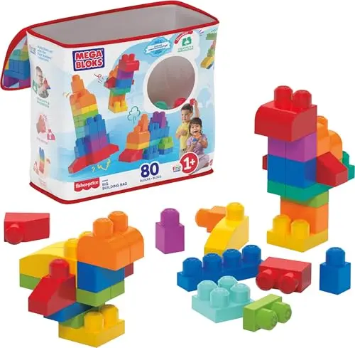 Mega Bloks First Builders big building bag with colorful plastic blocks