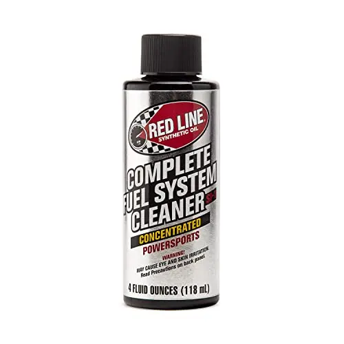 Red Line Complete Powersports Fuel System Cleaner bottle