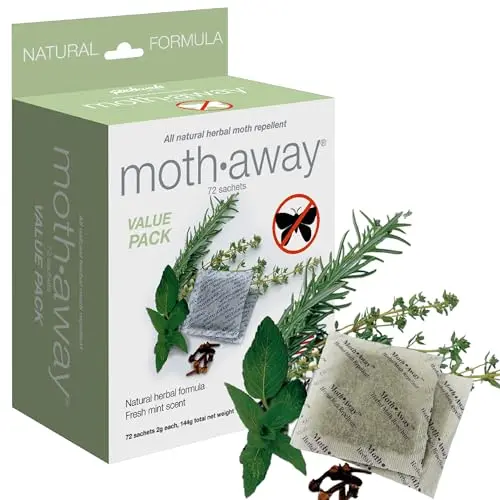 Richards Homewares Moth Away Sachets 72-pack value pack in a box