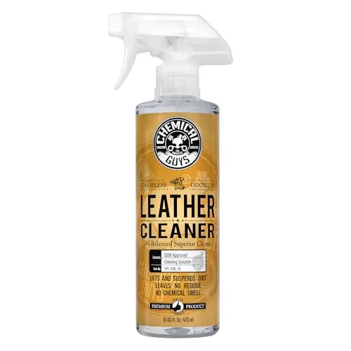 Chemical Guys colorless and odorless leather cleaner spray bottle