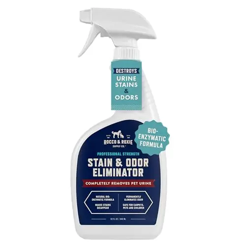 Rocco & Roxie Supply Co. enzyme pet stain and odor eliminator bottle