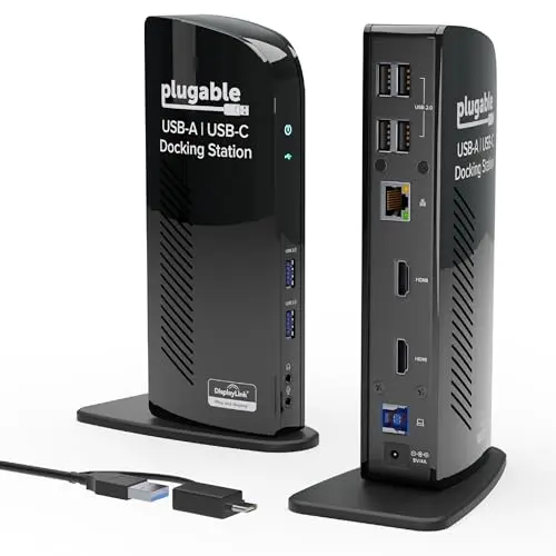 Plugable UD-3900 universal docking station with hybrid cable