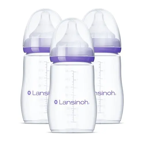 Lansinoh Anti-Colic Baby Bottles 3-pack with NaturalWave Nipples