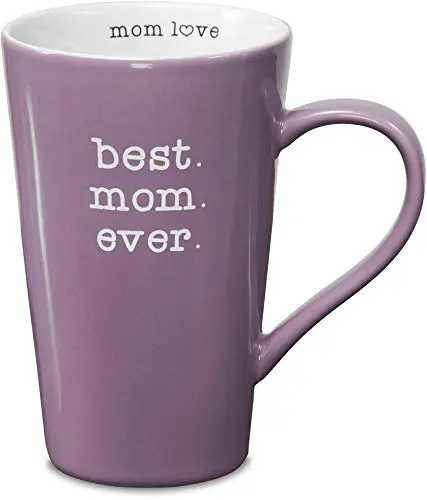 Pavilion Gift Company multicolor stoneware mug with 'Best. Mom. Ever.' text on the front