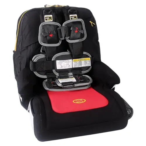 RideSafer travel vest and TravelSmarter booster seat combo in black