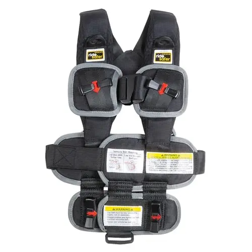 RideSafer Extra Small (XS) black safety travel vest for a child