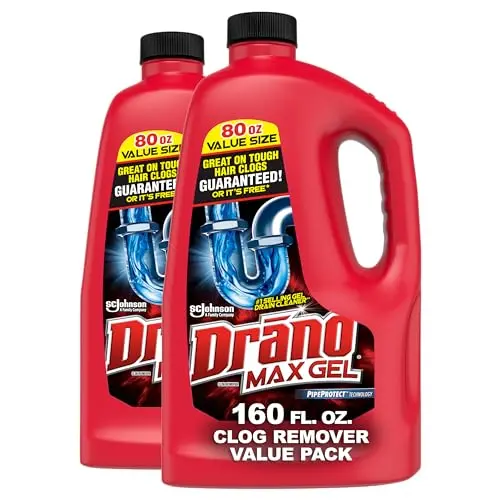 Drano Max Gel Drain Clog Remover bottles