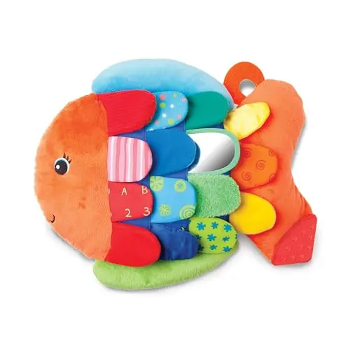 Melissa & Doug colorful fabric fish baby toy with crinkly scales