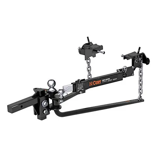 CURT round bar weight distribution hitch with integrated sway control