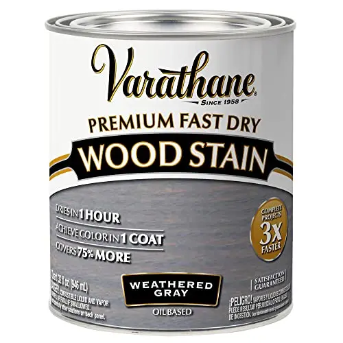 Varathane Premium Fast Dry Wood Stain can in Weathered Gray