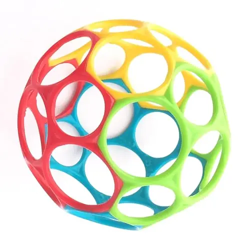 Bright Starts Oball red, yellow, green, blue infant toy ball