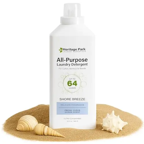 Heritage Park Luxury Laundry Detergent bottle with shore breeze scent
