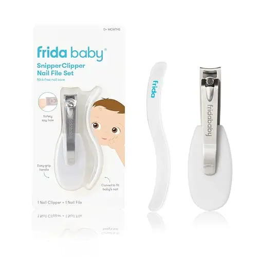 Frida Baby manual nail clippers and file with safety spyhole