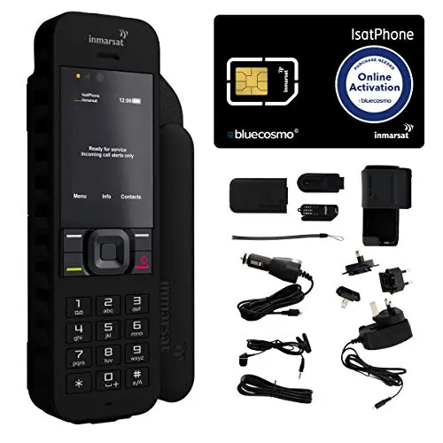 BlueCosmo Inmarsat IsatPhone 2.1 rugged satellite phone with global coverage