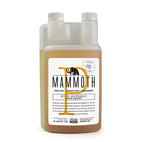 Mammoth Organic Bloom Booster microbial inoculant in a bottle