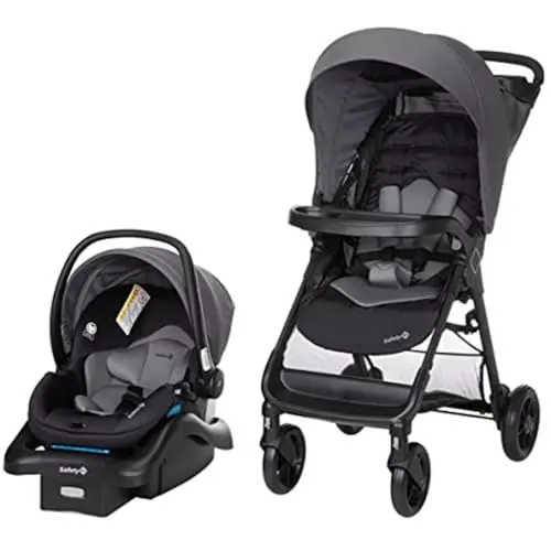 Safety 1st Smooth Ride stroller with OnBoard FLX infant car seat attached