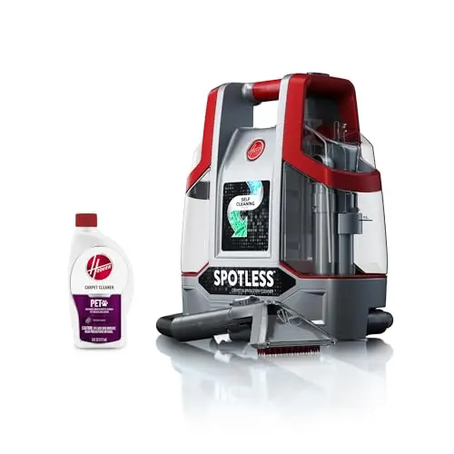 Hoover Spotless red portable carpet cleaner machine