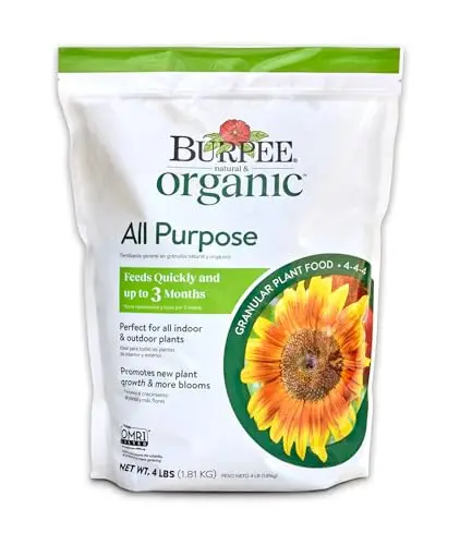 Burpee Natural Purpose Granular Organic Plant Food bag