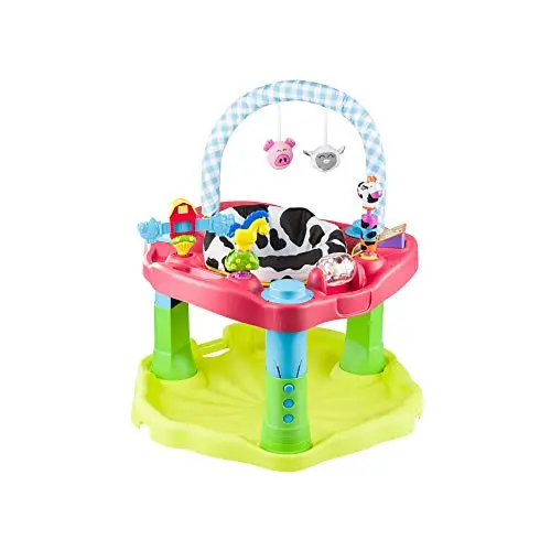 Evenflo Exersaucer Moovin and Groovin Activity Center in green and yellow