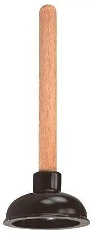 Rocky Mountain Goods small drain plunger with wooden handle
