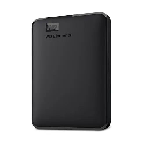 WD 2TB Elements portable external hard drive in black
