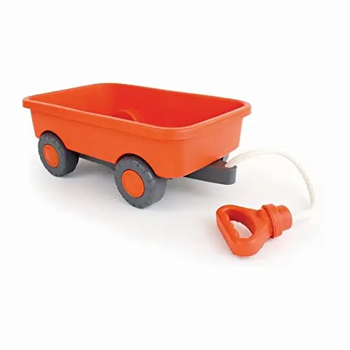Green Toys orange plastic wagon for kids