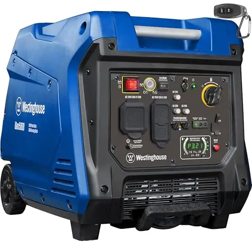 Westinghouse super quiet inverter generator with digital display and remote control