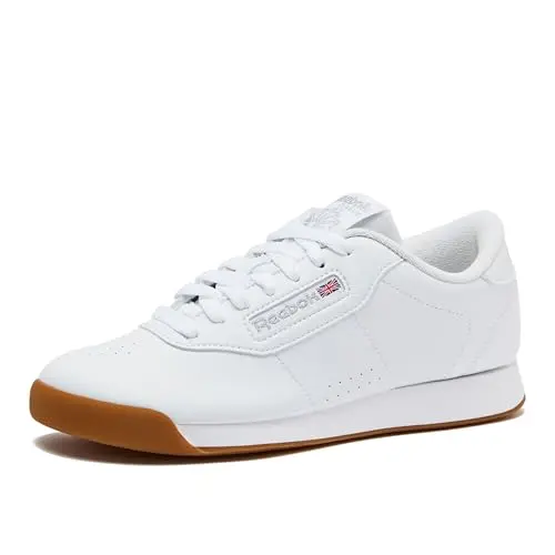Reebok Women's Princess Sneaker in classic White and Gum colorway