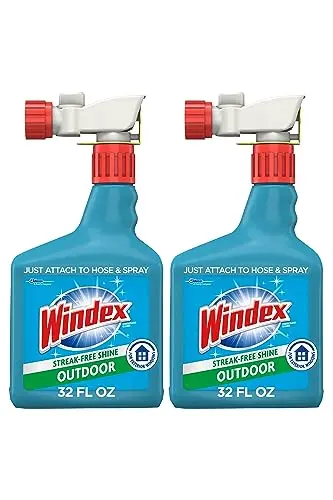 Windex Outdoor Window and Glass Cleaner twin-pack bottles