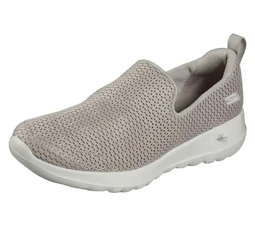 Skechers Go Walk Joy women's sneaker in taupe with breathable mesh upper