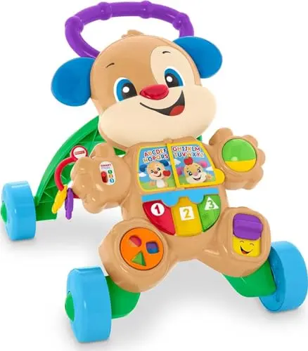 Fisher-Price Laugh & Learn Smart Stages puppy walker with colorful buttons