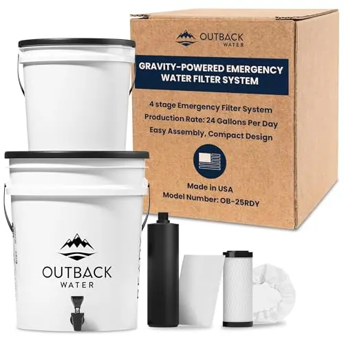 Outback Emergency Gravity Fed Bucket Water Filtration System