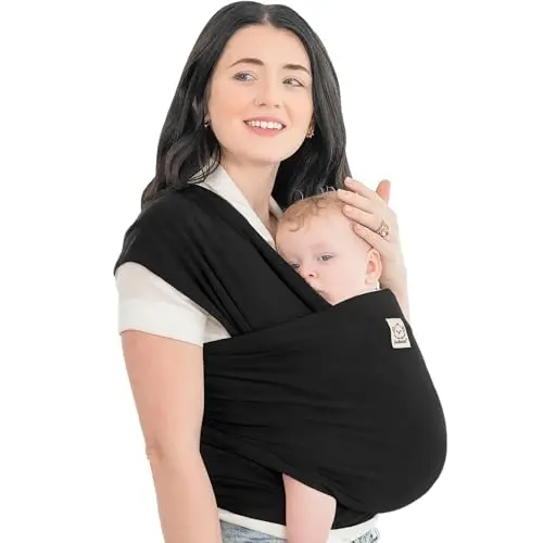 KeaBabies Baby Wrap Carrier in Trendy Black
