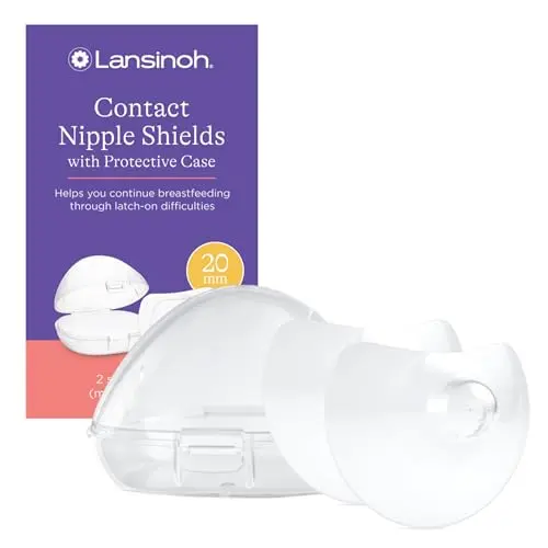 Lansinoh ultra-thin silicone nipple shield on a table
