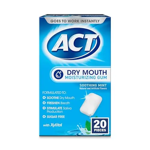 ACT Dry Mouth Moisturizing Gum with Xylitol box