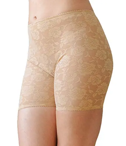 Bandelettes ELEGANCE anti-chafing lace panty shorts in beige