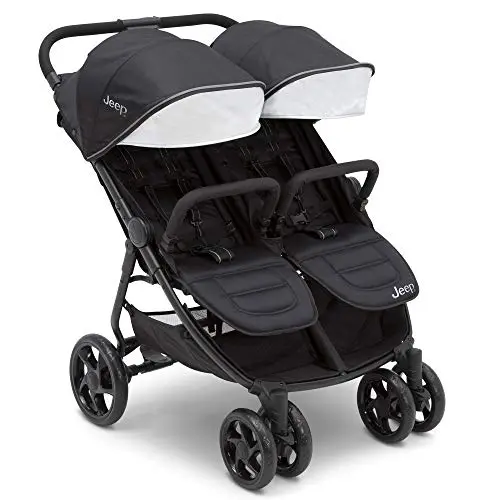 Jeep Destination Ultralight side-by-side double stroller in black